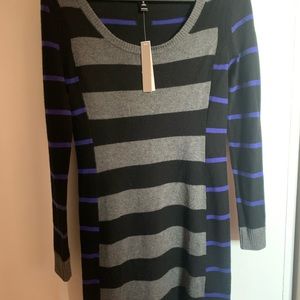 Aqua cashmere sweater dress